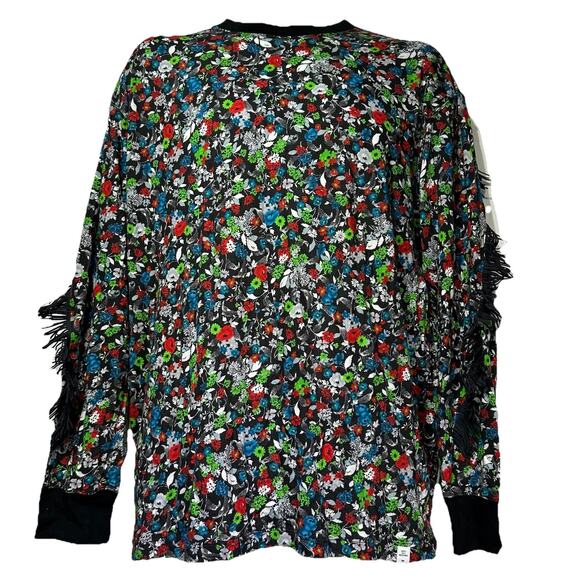Facetasm Floral Long Sleeve Fringes T-Shirt Size 3 - Picture 1 of 13